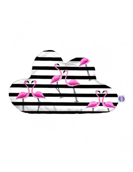 Flamingi - Poduszka Dekoracyjna Velvet + Bawełna Chmurka 54x34 cm