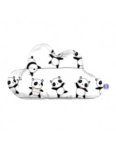 Panda - Poduszka Dekoracyjna Velvet + Bawełna Chmurka 54x34 cm
