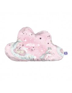 Unicorn pink - Poduszka Dekoracyjna Bawełniana Chmurka 54x34 cm