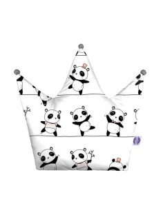 Panda - Poduszka Dekoracyjna Korona Wafel + Bawełna 48x42 cm