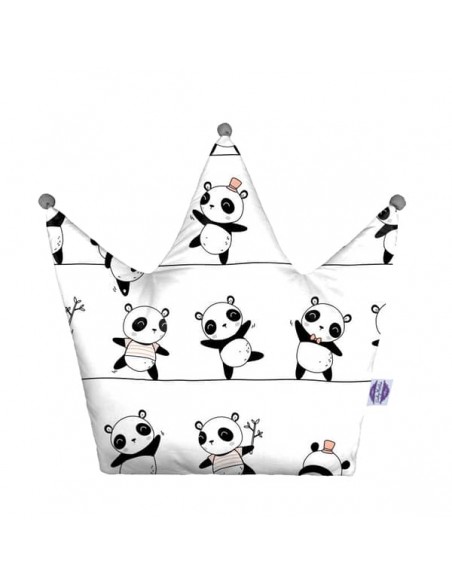 Panda - Poduszka Dekoracyjna Korona Wafel + Bawełna 48x42 cm