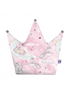 Unicorn pink - Poduszka Dekoracyjna Korona Wafel + Bawełna 48x42 cm