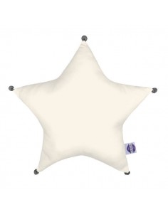 Beżowy - Poduszka Dekoracyjna Bawełniana Gwiazda