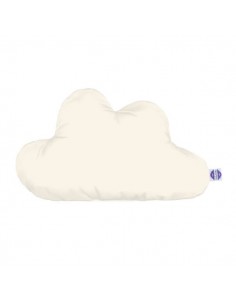 Beżowy - Poduszka Dekoracyjna Chmurka Wafel + Bawełna 54x34 cm