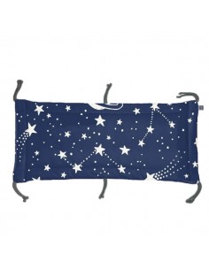 Gwiazdy - Moduł 60x30 cm Ochraniacza na Szczebelki do Łóżeczka 60x120 cm - dwustronnie bawełniany