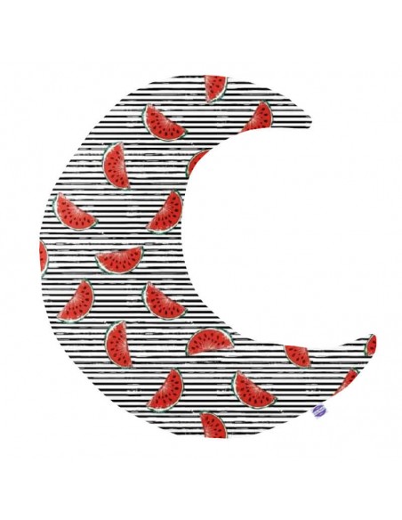 Arbuzy - Poduszka Dekoracyjna Bawełna + Minky Księżyc 45x45 cm