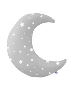 Gwiazdki - Poduszka Dekoracyjna Bawełna + Minky Księżyc 45x45 cm