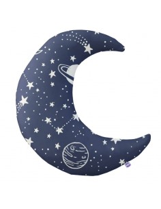 Gwiazdy - Poduszka Dekoracyjna Bawełna + Minky Księżyc 45x45 cm