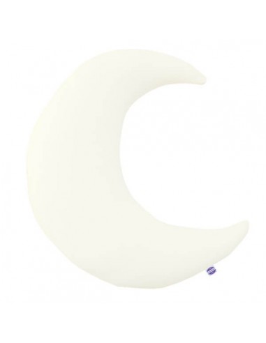 Ecru - Poduszka Dekoracyjna Bawełniana Księżyc 45x45 cm