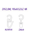 Czerwony - Zasłona bawełniana dekoracyjna