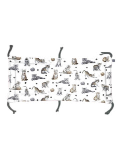 Koty - Moduł 60x30 cm Ochraniacza na Szczebelki do Łóżeczka 60x120 cm - dwustronnie bawełniany