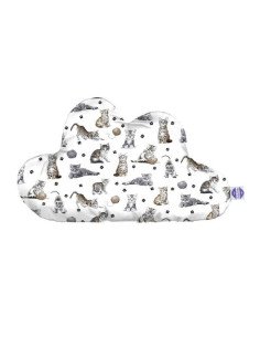 Koty - Poduszka Dekoracyjna Chmurka Wafel + Bawełna 54x34 cm