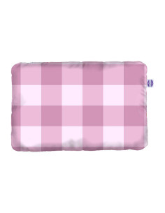 Krata różowa - Poduszka Bawełna + Minky - dowolny rozmiar