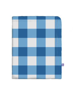 Krata niebieska - Narzuta bawełniana na łóżko - dowolny rozmiar