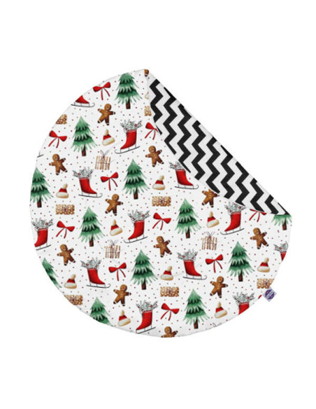 Święta - Mata do zabawy i raczkowania - Okrągła - dowolny rozmiar