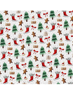 Święta - Prześcieradło Bawełniane Bez Gumki - Dowolny Rozmiar