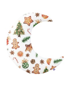 Święta - Poduszka Dekoracyjna Bawełniana Księżyc 45x45 cm