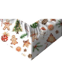 Święta - Prześcieradło Bawełniane z Gumką - Dowolny Rozmiar