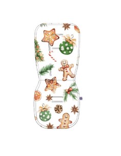 Święta - Wkładka do wózka bawełna + velvet