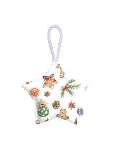 Święta - Zawieszka dekoracyjna gwiazdka - 13x13 cm