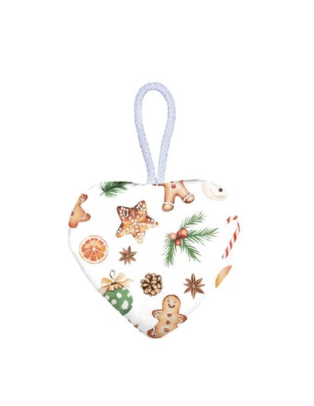 Święta - Zawieszka dekoracyjna serduszko - 13x13 cm