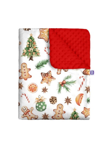 Święta - Zestaw - Kocyk Minky + Poduszka Minky - dowolny rozmiar