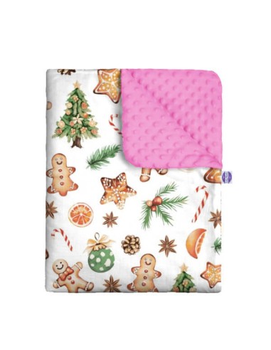 Święta - Zestaw - Kocyk Minky + Poduszka Minky - dowolny rozmiar