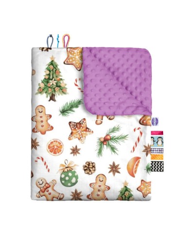 Święta - Zestaw - Kocyk Minky + Poduszka Minky - dowolny rozmiar