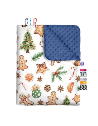 Święta - Zestaw - Kocyk Minky + Poduszka Minky - dowolny rozmiar