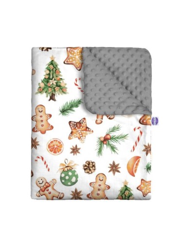 Święta - Zestaw - Kocyk Minky + Poduszka Minky - dowolny rozmiar