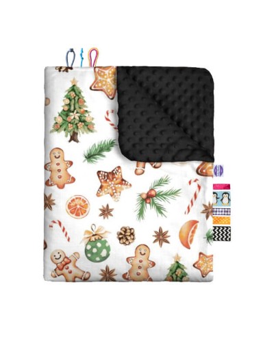 Święta - Zestaw - Kocyk Minky + Poduszka Minky - dowolny rozmiar