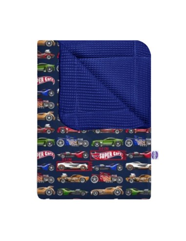 Super cars - Kocyk Wafel - dowolny rozmiar