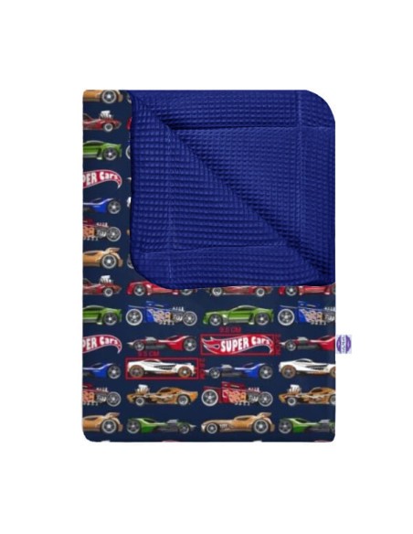 Super cars - Kocyk Wafel - dowolny rozmiar