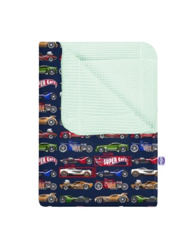 Super cars - Kocyk Wafel - dowolny rozmiar