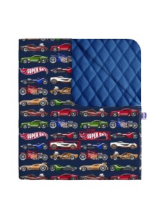 Super cars - Narzuta velvet + bawełna - dowolny rozmiar