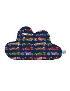 Super cars - Poduszka Dekoracyjna Velvet + Bawełna Chmurka 54x34 cm