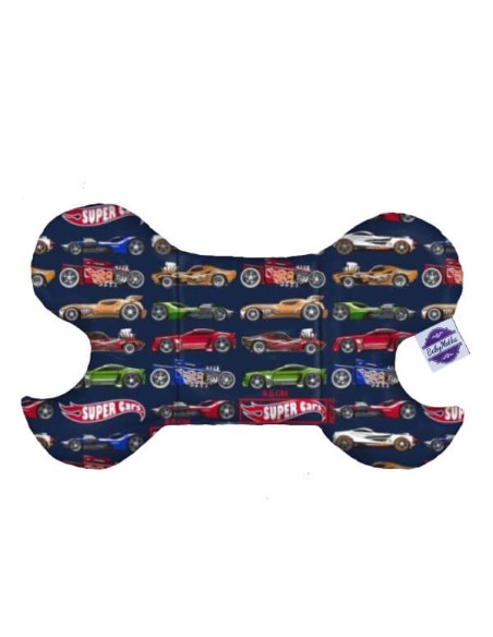 Super cars - Poduszka Motylek Antywstrząsowy dla Niemowlaka - Bawełna + Minky