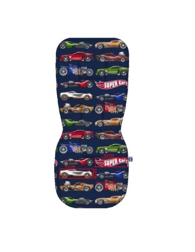 Super cars - Wkładka do wózka bawełna + velvet