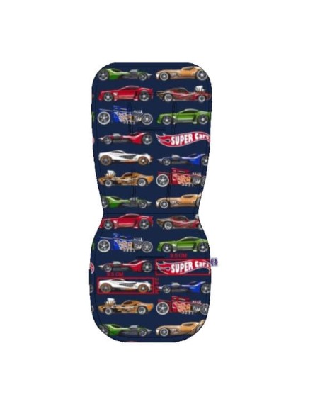 Super cars - Wkładka do wózka bawełna + minky