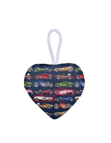 Super cars - Zawieszka dekoracyjna serduszko - 13x13 cm