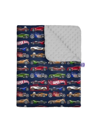 Super cars - Zestaw - Kocyk Minky + Poduszka Minky - dowolny rozmiar
