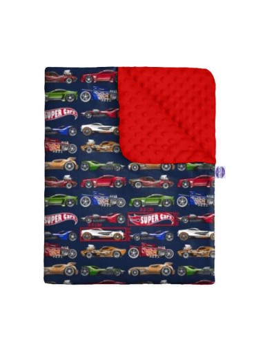 Super cars - Zestaw - Kocyk Minky + Poduszka Minky - dowolny rozmiar