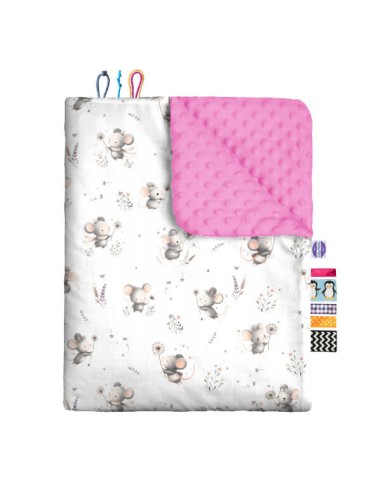 Myszki - Kocyk Minky - dowolny rozmiar