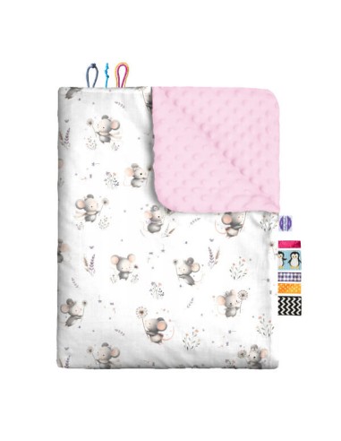 Myszki - Kocyk Minky - dowolny rozmiar