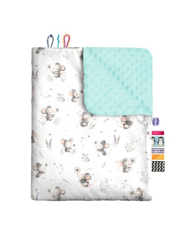 Myszki - Kocyk Minky - dowolny rozmiar