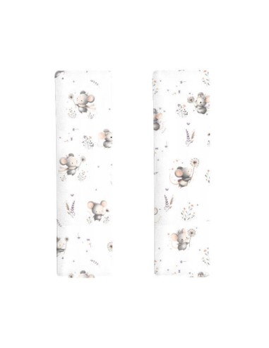 Myszki - Ochraniacz na pasy bawełna + velvet