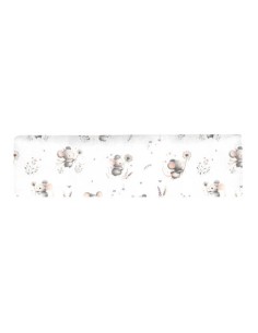 Myszki - Ochraniacz na pałąk do wózka - bawełna + minky