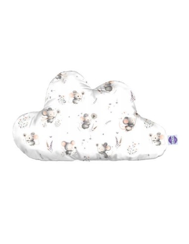 Myszki - Poduszka Dekoracyjna Bawełna + Minky Chmurka 54x34 cm