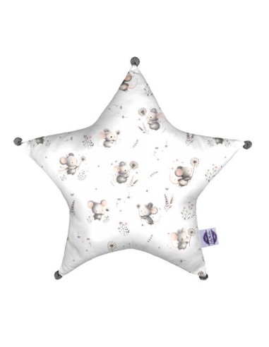 Myszki - Poduszka Dekoracyjna Bawełniana Gwiazda 45x45 cm