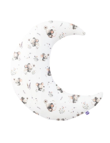 Myszki - Poduszka Dekoracyjna Księżyc Bawełna + Wafel 45x45 cm